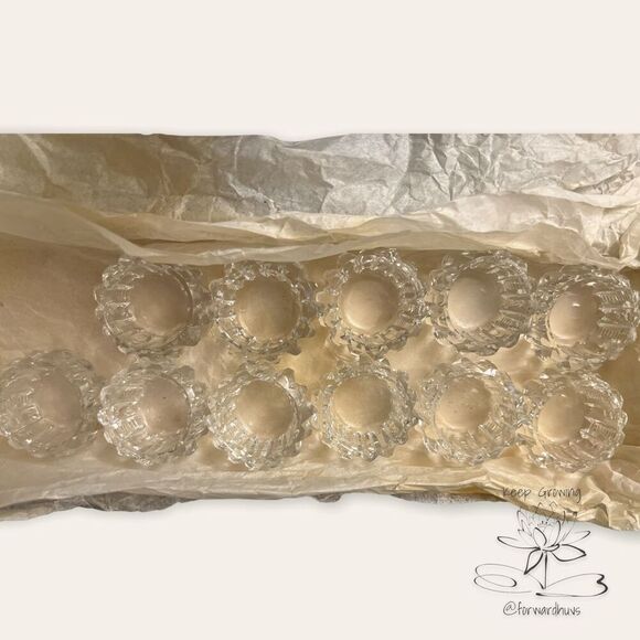 11 Vintage Crystal Taper Candle Holders - Picture 3 of 7